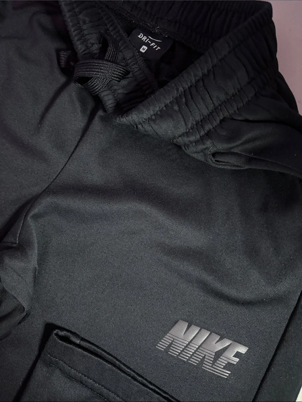Nike Boys (M) Black Training Joggers with Reflective Logo